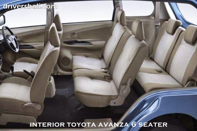 interior toyota avanza 6 seater rental bali
