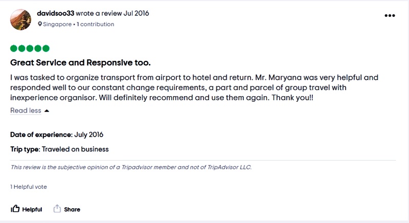 comend at tripadvisor drivers bali